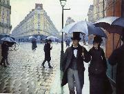 Gustave Caillebotte Paris, rain France oil painting artist